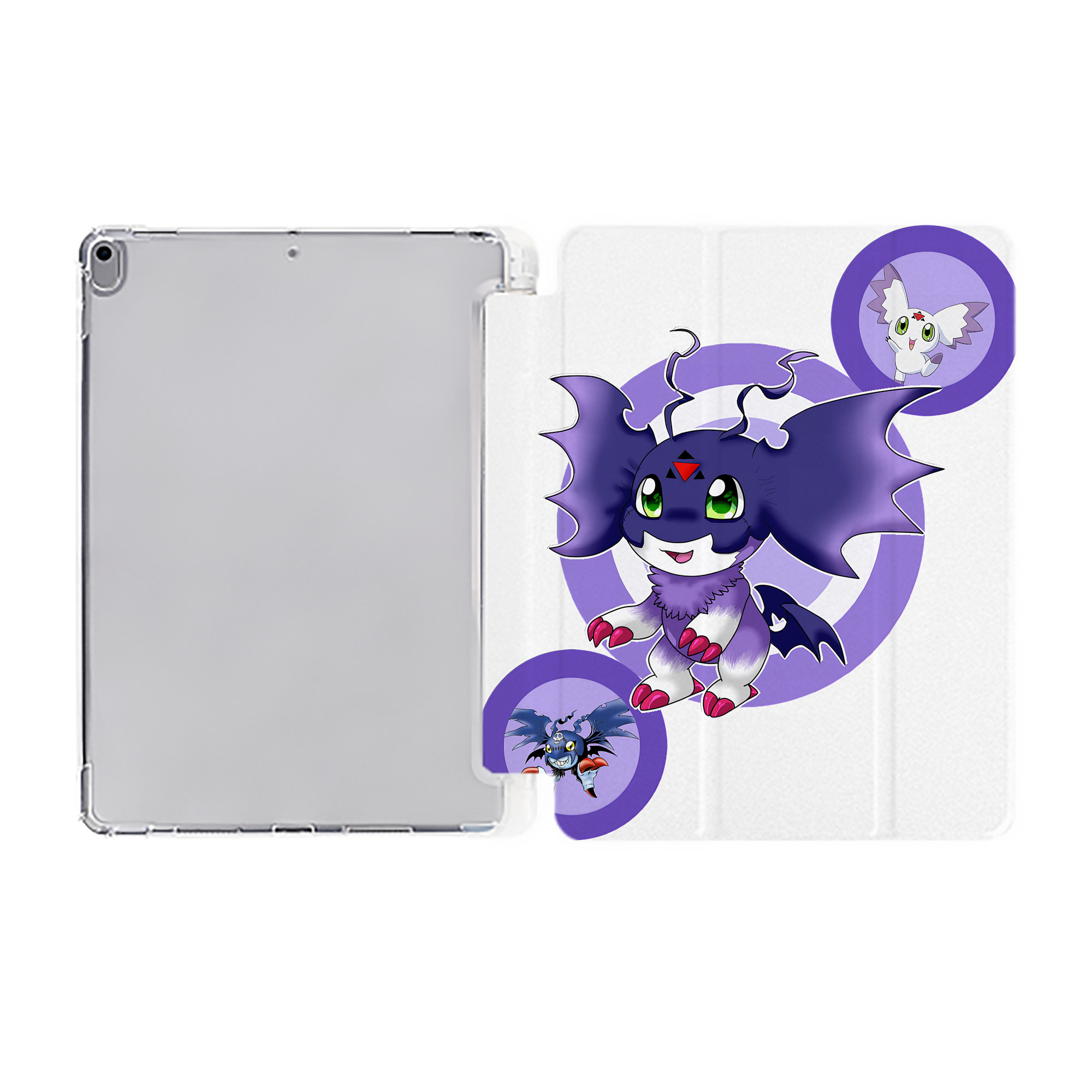 （画像用） Digimon デジタルモンスター/デジモン IPad ケース ペン収納付き 三つ折りスタンド PUレザー×シリコン 対応機種9.5/10.5/10.9インチ